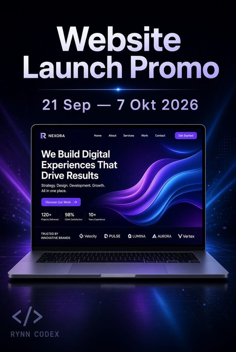 Visual promo Website Launch Promo