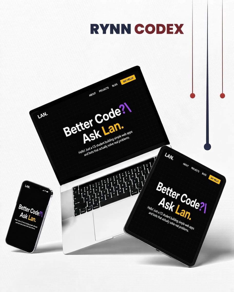 Tampilan website Alanverse