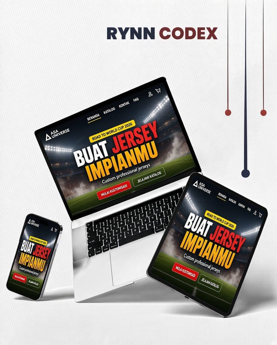Tampilan website Asa Universe