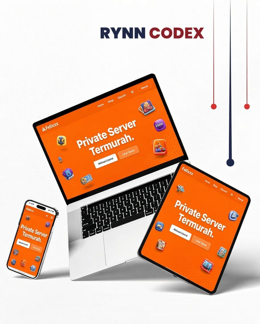 Tampilan website Felixx Store