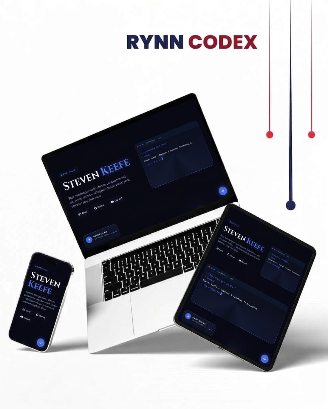 Tampilan website Keefe