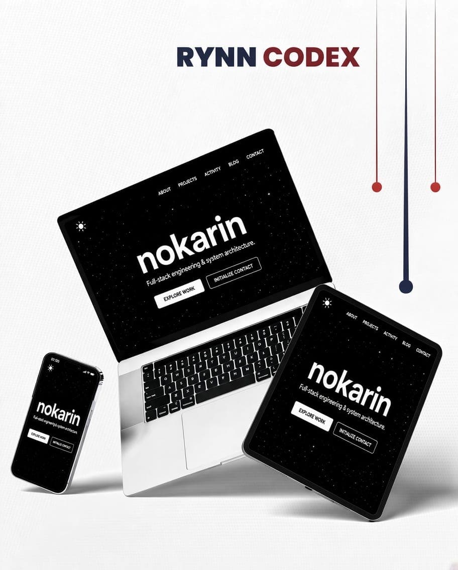 Tampilan website Nokarin