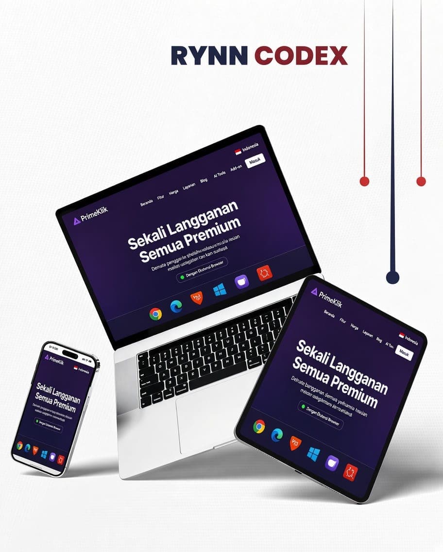 Tampilan website PrimeKlik